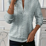 Anne™ | Klassisk Striktrøje med Lynlåsdetalje