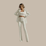 Alma Ida - Elegant sæt af 3 dele (blazer, top, bukser)