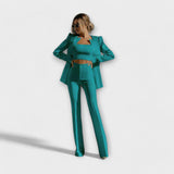 Alma Ida - Elegant sæt af 3 dele (blazer, top, bukser)