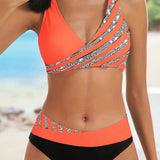 Zuza - Halterneck badedragt med print