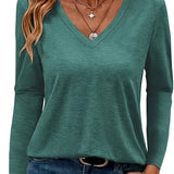 Anne™ | Blød og Tidløs V-Hals Bluse