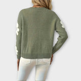 Serena - Mekani pullover med blomsterdesign