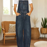 Nora | Denim Havebukser Jumpsuit med Lommer