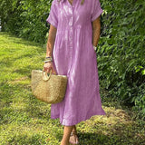 Anne™ | Let Sommerkjole Med Knapper