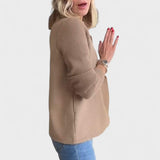 Ida Liv - Elegant jakke med strikkede ærmer