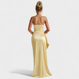 Anna Emilie - Asymmetrisk Satin Kjole