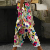 Anne™ | Stilfulde Bukser med Blomstermønster og Løs Pasform