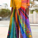 Anne™ | Farverig Boho Sommerkjole