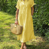 Anne™ | Let Sommerkjole Med Knapper