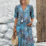 Anne™ | Livlig Blomstret Kjole