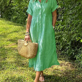 Anne™ | Let Sommerkjole Med Knapper