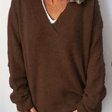 Anne™ | Blød og Tidløs V-Hals Sweater