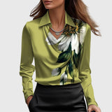 Helen - Elegant bluse i skinnende satin