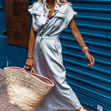 Anne® | Elegant Denimkjole med Korte Flagermusærmer