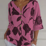 Anne™ | Bluse Skjorte Med Blomstermønster