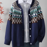 Anne™ | Klassisk Strikcardigan med Mønster