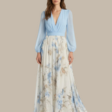 Anna Elisabeth - Langkjole med blomsterprint