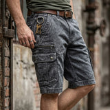Pieter | Funktionelle Denim Cargo Shorts