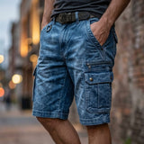 Pieter | Funktionelle Denim Cargo Shorts