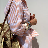 Anne™ | Klassisk stribet skjortekjole