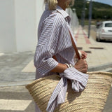 Anne™ | Klassisk stribet skjortekjole