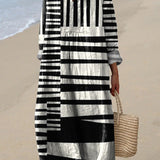 Anne™ – Elegant kjole med geometrisk mønster