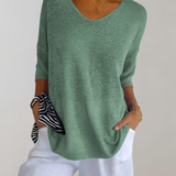 Anne™ | Luksuriøs V-Hals Strik Top