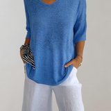 Anne™ | Luksuriøs V-Hals Strik Top