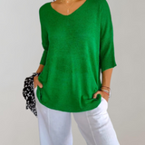 Anne™ | Luksuriøs V-Hals Strik Top