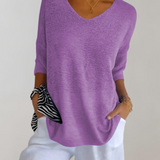 Anne™ | Luksuriøs V-Hals Strik Top