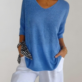 Anne™ | Luksuriøs V-Hals Strik Top