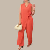 Freja Christine - Elegant jumpsuit med V-udskæring