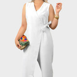 Freja Christine - Elegant jumpsuit med V-udskæring