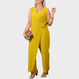 Freja Christine - Elegant jumpsuit med V-udskæring