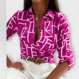 Idun - Sofistikeret geometrisk bluse