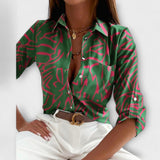 Idun - Sofistikeret geometrisk bluse