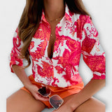 Idun - Sofistikeret geometrisk bluse