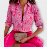 Idun - Sofistikeret geometrisk bluse