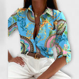 Idun - Sofistikeret geometrisk bluse