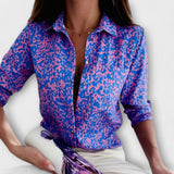 Idun - Sofistikeret geometrisk bluse
